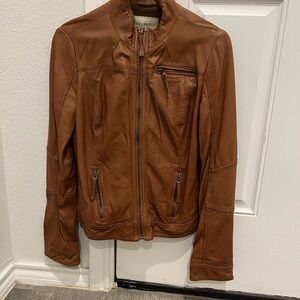 Lucky Brand classic moto leather jacket